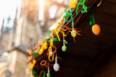 Close-up of christmas decorations