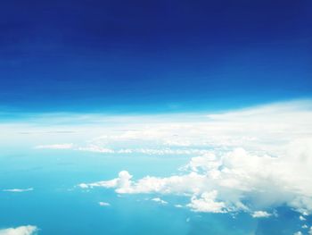 Aerial view of clouds in sky