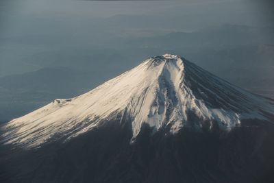 Panoramic view of snowcapped mountains against sky