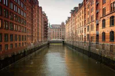 Canal amidst buildings in city