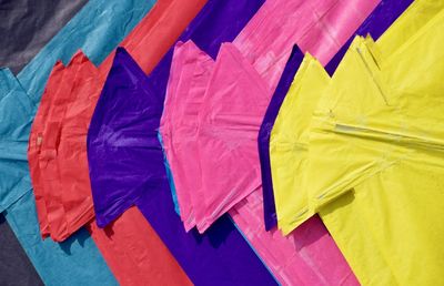 Directly above shot of colorful kites