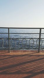 Railing in sea