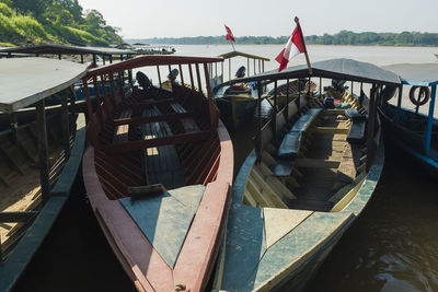 Boats in sea