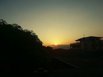 Scenic view of sunset over sea