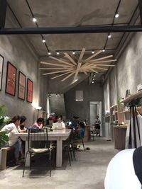 People sitting in restaurant