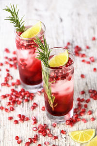 Close-up of drink on table