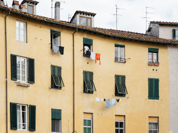 Low angle view of residential buildings