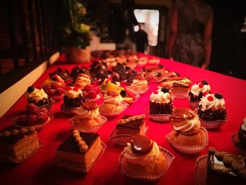 Close-up of cake on table