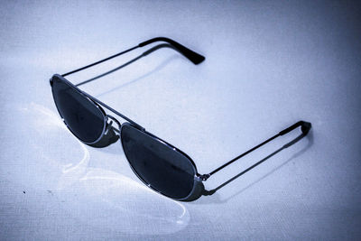 High angle view of sunglasses on table