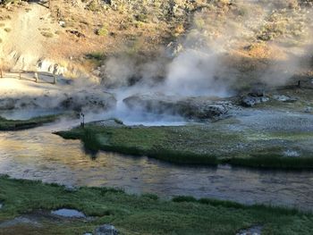 Scenic view of waterfall