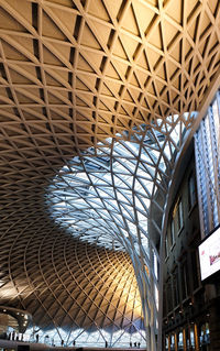 Low angle view of ceiling of railroad station