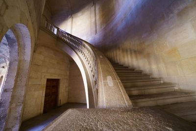 Low angle view of staircase in building