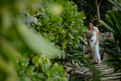 Bride heading to the alter