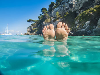 Barefoot in water