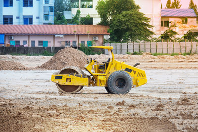 View of machinery at construction site