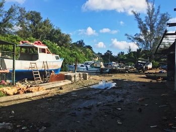 Boats in sea