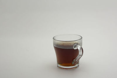 Close-up of coffee against white background