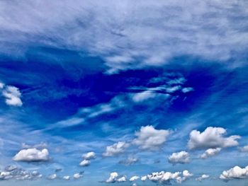 Low angle view of clouds in sky