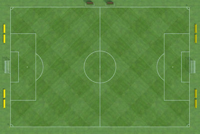 Digital composite image of soccer field