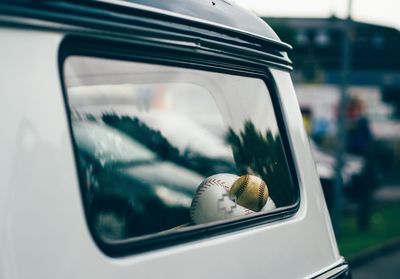 Close-up of car on windshield