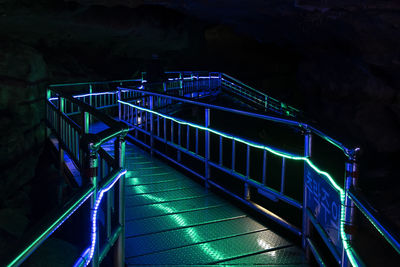 High angle view of staircase