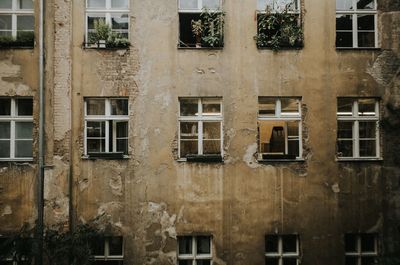 Full frame shot of old building