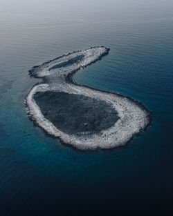 Aerial view of remote island in croatia. 
