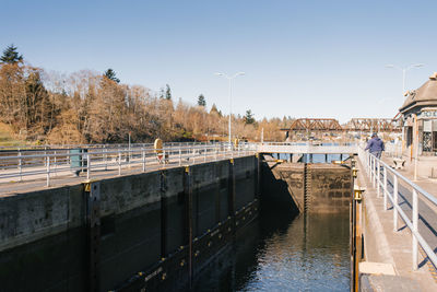 Seattle, ballard, usa. view of the hiram chittenden locks, or ballard lacks, a complex of looks 