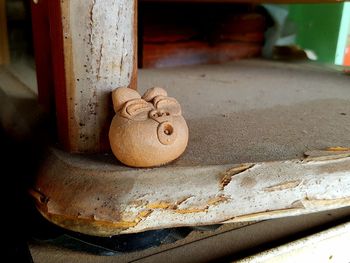 Close-up of sculpture