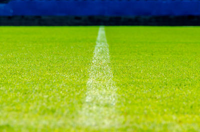 Close-up of soccer field