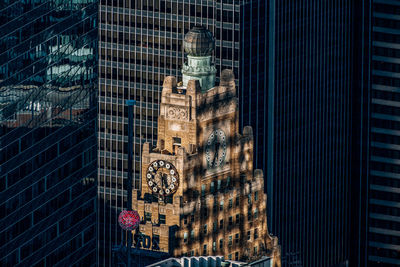 Bird-eye angle view of modern building