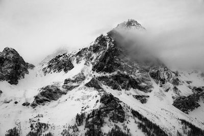 Scenic view of snowy mountain