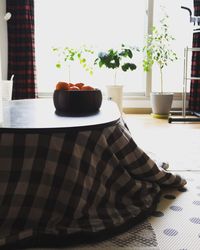 Close-up of coffee on table at home