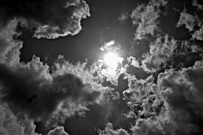 Low angle view of clouds in sky