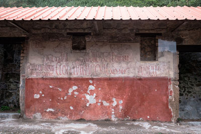 Weathered wall of old building