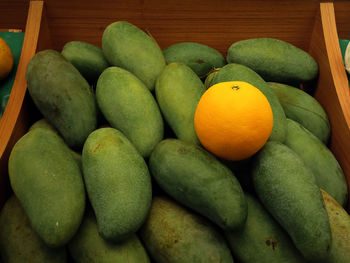 Stack of fruits in market