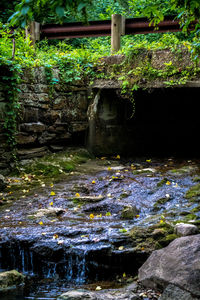 Stream flowing through rocks