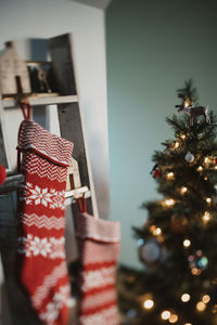 Close-up of christmas tree