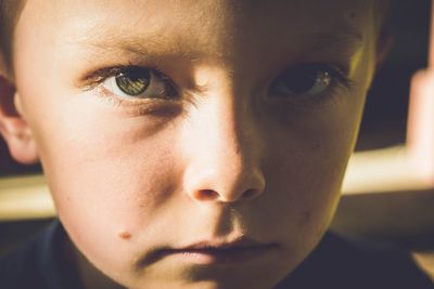 Close-up portrait of boy