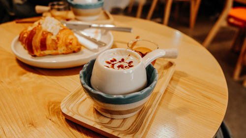 Close-up of food on table