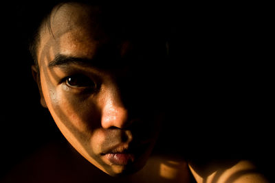 Close-up portrait of young man