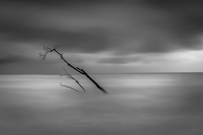 Scenic view of calm lake against sky