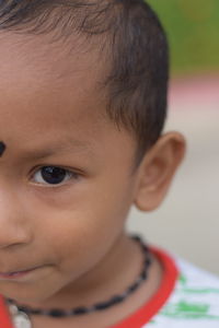 Close-up portrait of innocent boy 