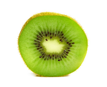 Close-up of banana leaf against white background