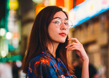 Portrait of beautiful young woman