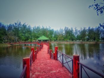 Scenic view of water against sky