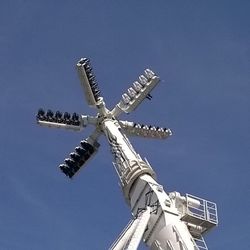 Low angle view of windmill