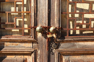 Close-up of closed door