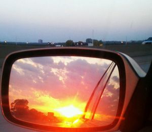 Sun shining through car window
