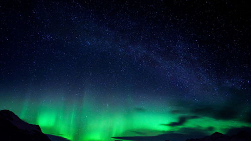 Low angle view of stars in sky